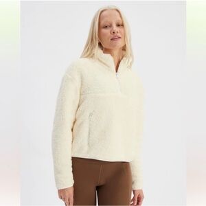 Girlfriend Collective Cream Teddy Jacket